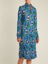 Abstract-print crepe-jersey midi dress by Marni at Matches