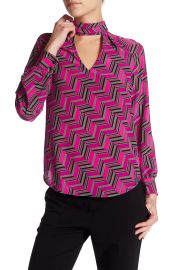 Abundant Mock Neck Silk Blouse by Trina Turk at Nordstrom Rack