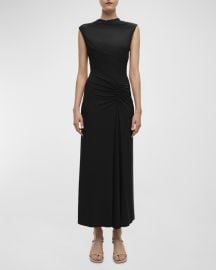 Acacia Sleeveless Draped Midi Dress at Neiman Marcus