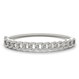 Accented Chain Link Bangle Bracelet at Charles & Colvard