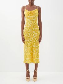 WornOnTV: Paulina Jewel Alexis’s yellow floral chain strap dress on ...