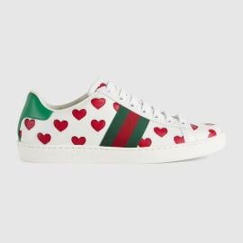 Ace Sneaker with Hearts by Gucci at Gucci