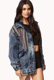 Acid Wash Southern Western Denim Jacket by Forever 21 at Forever 21