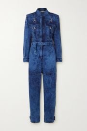 Acid-wash denim jumpsuit at Net a Porter