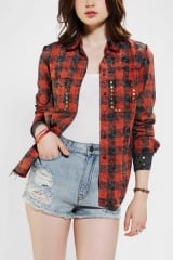 Acid wash plaid shirt by Kill City at Urban Outfitters