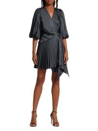 Acler Harlem Pleated Wrap Mini Dress at Saks Off 5th