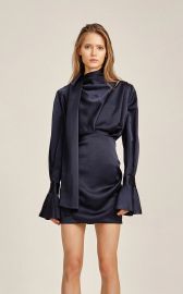 Acler Soto Tie-Neck Tucked Mini Dress at Moda Operandi