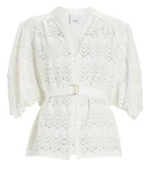 Acler Stapleton Belted Cotton-Blend Top at Intermix