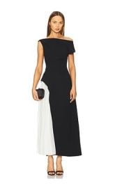Acler Sudden Midi Dress In Black Ivory at Revolve