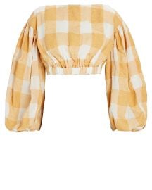 Acler Sutherland Gingham Crop Top at Intermix