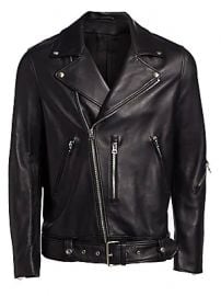 Acne Studios - Nate Clean Leather Moto Jacket at Saks Fifth Avenue