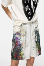 Acne Studios - Shorts printed - White Multicolor at Acne Studios