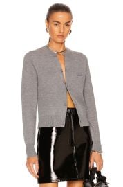 Acne Studios Appliqu d wool cardigan at Forward