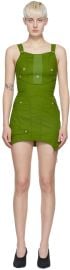 Acne Studios Dalba Cutout Stretch Cotton Piqu Minidress at Ssense