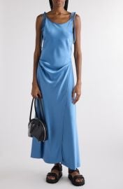 Acne Studios Dayla Fluid Seersucker Satin Slipdress at Nordstrom