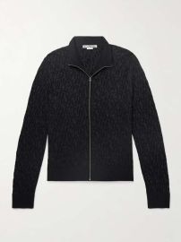 Acne Studios Debossed Zip Up Wool Cardigan at Mr Porter