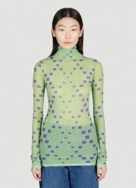 Acne Studios Diamond Face Logo Mesh Top at LN-CC