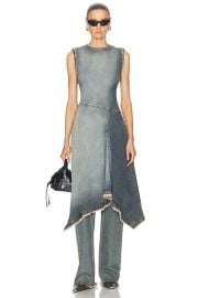 Acne Studios Difella Denim Dress in Mid Blue FWRD at FWRD