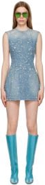 Acne Studios Distressed denim mini dress at ssense