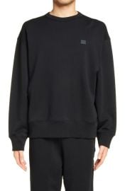 Acne Studios Kalon Face Patch Wool Sweater at Nordstrom