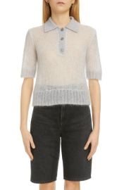 Acne Studios Kleah Double Mohair Blend Polo Sweater at Nordstrom