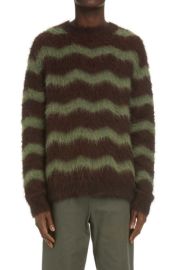 Acne Studios Kristoffer Striped Brushed Knitted Sweater at Nordstrom