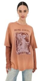 Acne Studios Layered Long Sleeve T-Shirt Rust Red XXS at Shopbop