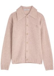 Acne Studios Logo embroidered wool cardigan at Harvey Nichols