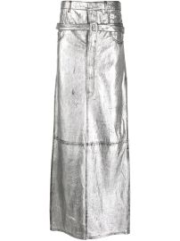 Acne Studios Metallic paperbag-waist Maxi Skirt - at Farfetch