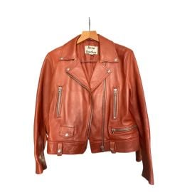Acne Studios Mock Leather Moto Jacket at Vestiaire Collective