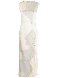 Acne Studios Patchwork Denim Maxi Dress - at Farfetch