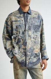 Acne Studios Setar Trompe l\'Oeil Linen Button-Up Shirt at Nordstrom