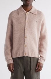 Acne Studios Shetland Wool Polo Cardigan at Nordstrom