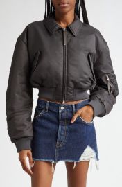 Acne Studios Shiny Bomber Jacket at Nordstrom