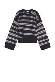 Acne Studios Striped Sweater in Dark Grey Melange Multi FWRD at FWRD