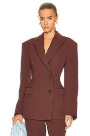 Acne Studios Suiting Blazer in Cognac Brown FWRD at Forward