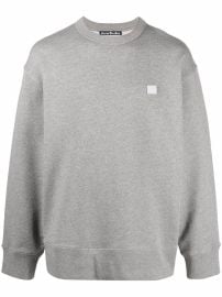 Acne Studios face-patch Crew Neck Sweatshirt - at Farfetch