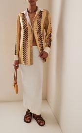 Acoustic Printed Satin Shirt By Wales Bonner at Moda Operandi