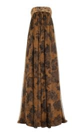 Acqua Strapless Floral Silk-Chiffon Maxi Dress By Max Mara at Moda Operandi