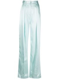 Act NxB01 wide-leg satin-finish Trousers - at Farfetch