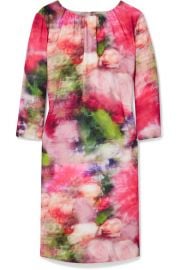 Adam Lippes - Floral-print washed-crepe mini dress at Net A Porter