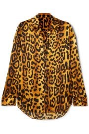 Adam Lippes - Leopard-print hammered silk-crepe shirt at Net A Porter