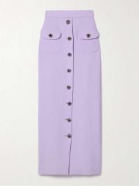 Adam Lippes Dakota Crystal Buttons Skirt in Lavender at Net a Porter