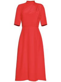 Adam Lippes Draped mock-neck Midi Dress - at Farfetch