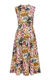 Adam Lippes FLORAL COTTON SILK FAILLE DRESS at Moda Operandi