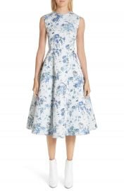 Adam Lippes Floral Jacquard Fluted Dress at Nordstrom