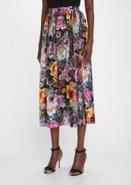 Adam Lippes Floral-Print Button Down Voile Skirt - at Bergdorf Goodman