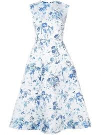 Adam Lippes Floral-print Fluted Midi Dress at Farfetch