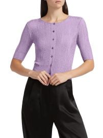 Adam Lippes Remy Metallic Knit Cardigan at Saks Fifth Avenue