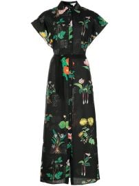 Adam Lippes floral print shirt dress at Farfetch